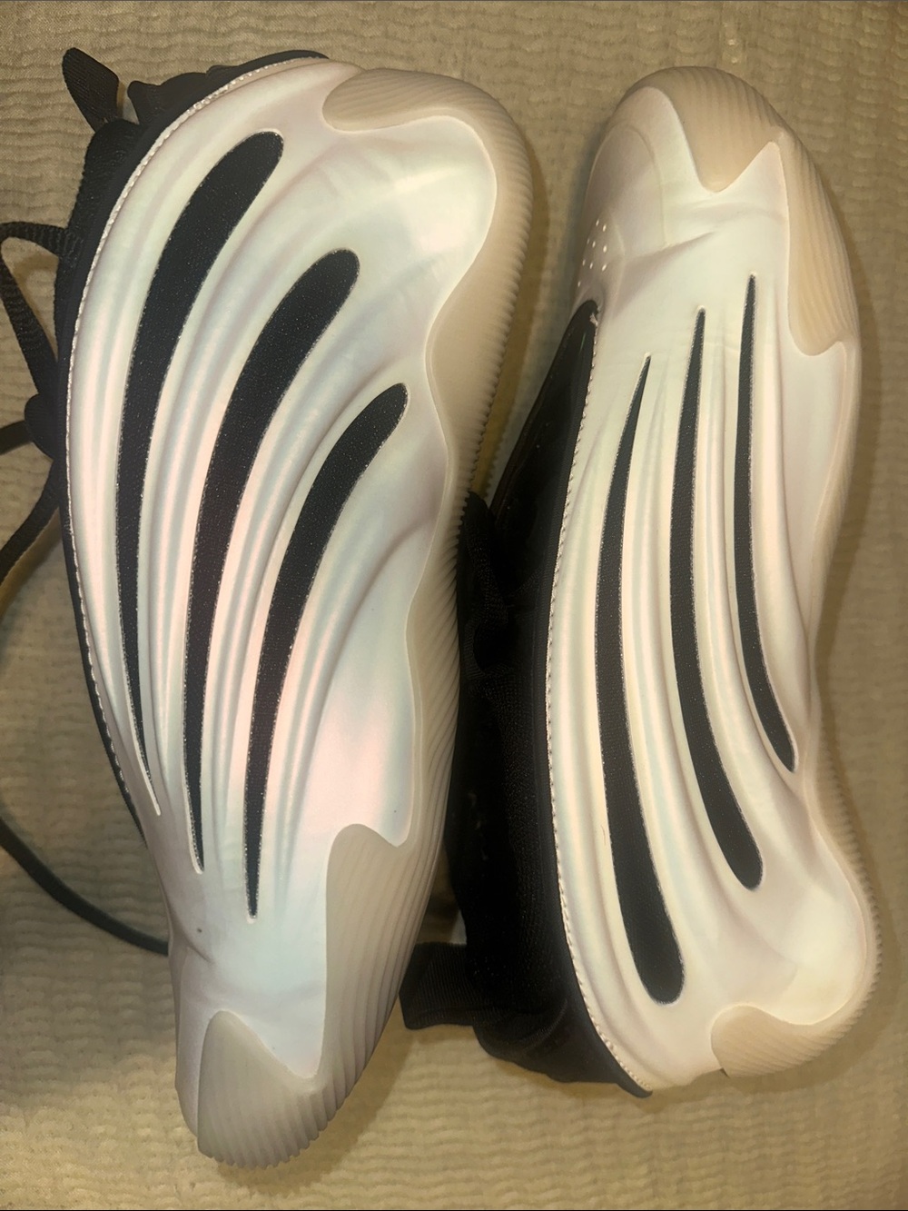 Men's Black and White Athletic Slip-On Shoes